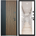 Недавно просмотренные - Входная дверь Матадор MXL-2 орех американский мокко/панель зеркало 2, белая матовая