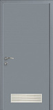 Дверь гладкая влагостойкая композитная Капель моноколор RAL 7046, с вентрешеткой