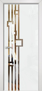 Недавно просмотренные - Дверь Оникс Арт, лакобель белый RAL0333 зеркало №9