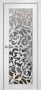 Недавно просмотренные - Дверь Оникс Сорбонна эмаль белая патина серебро, триплекс с решеткой №2
