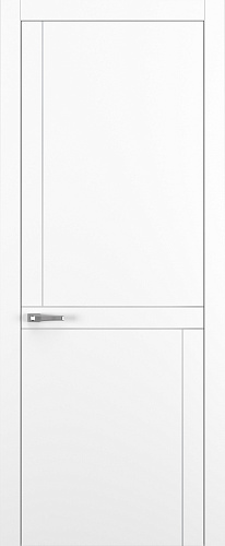 Дверь Z K20 полипропилен белый, молдинг серебро, глухая