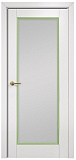 Дверь Оникс Тоскана 1 эмаль белая/фисташковая, сатинат белый