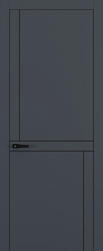 Дверь Z K20 полипропилен  графит премьер, молдинг черный, глухая