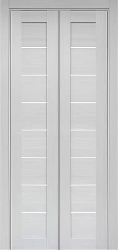 Дверь-книжка Эко 508.12 ясень серебристый, сатинат