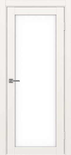 Дверь Эко 501.2 бежевый, lacobel белый