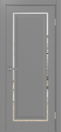 Дверь Эко 601С.21 ОФ4 серый, зеркало