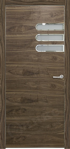 Дверь Оникс Рондо 3 орех американский, зеркало