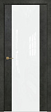 Дверь Оникс Престиж бетон темный, триплекс белый