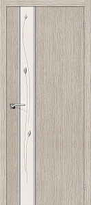 Недавно просмотренные - Дверь Браво Глейс-1 Sprig 3D капучино, зеркало белое художественное