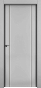 Недавно просмотренные - Дверь 1001-М2 эмаль серая, молдинг черный, глухая