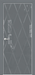 Недавно просмотренные - Дверь Оникс Арт, лакобель серый RAL 7040, контурный витраж №11