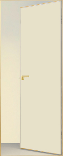 Дверь скрытая ИУ-42 AL gold с 4-х сторон, эмаль белый шелк, revers 2,41 м