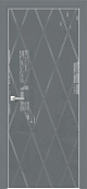 Схожие товары - Дверь Оникс Арт, лакобель серый RAL 7040, контурный витраж №11