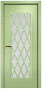 Недавно просмотренные - Дверь Оникс Турин фрезерованная эмаль фисташковая, сатинато с решеткой №4