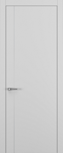 Дверь Z K14 полипропилен серый, молдинг серебро, глухая