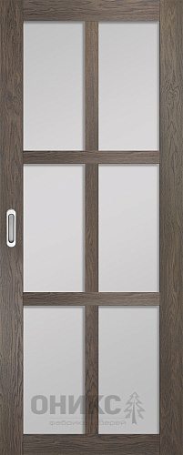 Перегородка Оникс №5 дуб античный, сатинат белый