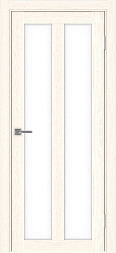 Дверь Эко 521.22 ясень светлый, lacobel белый