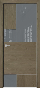Недавно просмотренные - Дверь Оникс New York дуб кофейный, глухая с вставкой лакобель RAL 7040