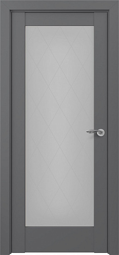 Дверь Z Неаполь Тип S экошпон графит, стекло сатинат