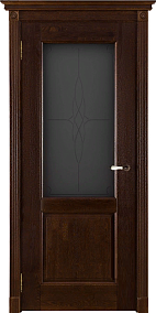 Недавно просмотренные - Дверь ДР массив дуба Селена античный орех, стекло мателюкс с гравировкой