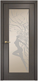 Дверь Оникс Италия 1 серый дуб, сатинат бронза художественный №4
