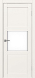 Дверь Эко 530.121 бежевый, lacobel белый