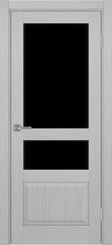 Дверь Эко 631.221 ОФ3 дуб серый, lacobel черный