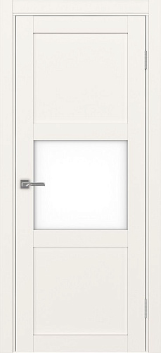 Дверь Эко 530.121 бежевый, lacobel белый