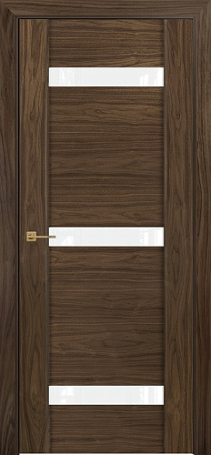 Дверь Оникс Парма 3 американский орех, глухая лакобель RAL 0333