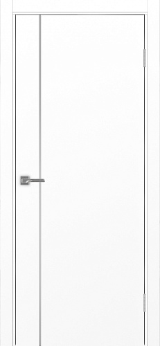 Дверь Эко 204 белый снежный молдинг SC, кромка ABS, глухая