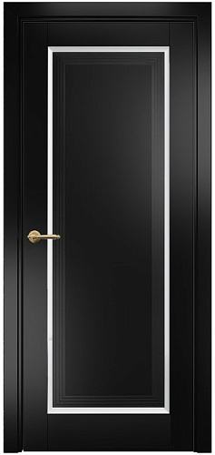 Дверь Оникс Тоскана 1 эмаль черная/белая, глухая