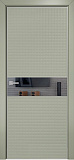 Дверь Оникс Вирджиния эмаль RAL 7038, глухая с зеркальной вставкой