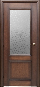 Недавно просмотренные - Дверь Краснодеревщик 3324 кофе, стекло матовое гравировка Торшон