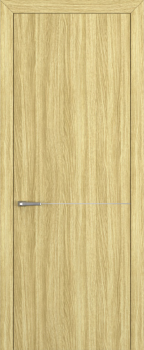 Дверь Z K10 toppan дуб натуральный, молдинг серебро, глухая