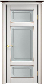 Недавно просмотренные - Дверь ПМЦ массив ольхи ОЛ55 белый грунт с патиной орех, стекло 55-4