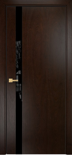 Дверь Оникс Верона 1 палисандр, триплекс черный