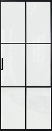 Перегородка Alum №7 черный, триплекс белый