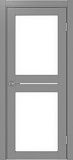 Дверь Эко 520.222 серый, lacobel белый