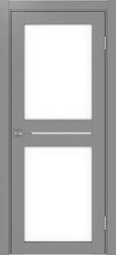 Дверь Эко 520.222 серый, lacobel белый