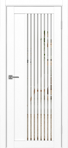 Дверь Эко 544.12 белый снежный, зеркало с 2-х сторон