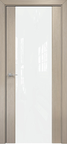 Дверь Оникс Престиж мокко, триплекс белый