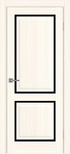 Дверь Эко 602С.2121 ОФ4 ясень светлый, lacobel черный