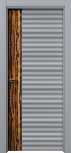 Дверь НеомФ2 эмаль RAL 7047, шпон, глухая