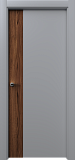 Дверь Неом эмаль RAL 7047, шпон орех американский, глухая