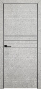 Недавно просмотренные - Дверь V Loft экошпон Лайн-1 бетон светлый, AL кромка черная, глухая