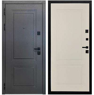Входная дверь Матадор MXК-2 альберо грей/панель Лайн-2, софт шампань