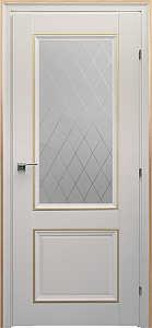Недавно просмотренные - Дверь Краснодеревщик 3324 Декор белая, стекло матовое гравировка Кристалл