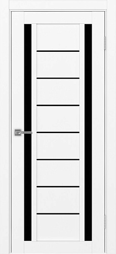 Дверь Эко 558.212 белый снежный, lacobel черный