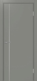 Дверь Эко 204 серый молдинг SC, кромка ABS, глухая
