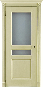 Недавно просмотренные - Дверь ДР массив дуба Виктория эмаль слоновая кость, стекло Квадро мателюкс с гравировкой